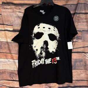Friday The 13th Jason Mask Glow In The Dark T-Shirt Mens XL NWT Horror Movie